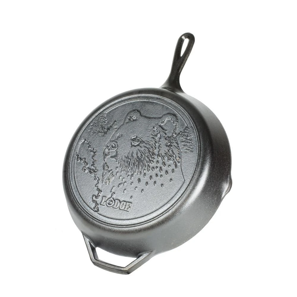 Wildlife Series 12 in. Cast Iron Bear Skillet by Lodge