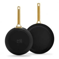 Reserve 2-Piece Heathy Ceramic Nonstick Frying Pan Set in Black by GreenPan