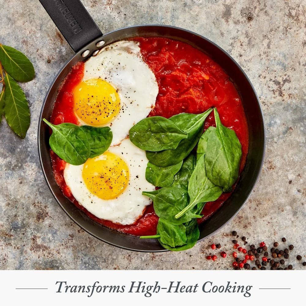 12 in. Black Carbon Steel Open Frying Pan by Merten & Storck - Image 5