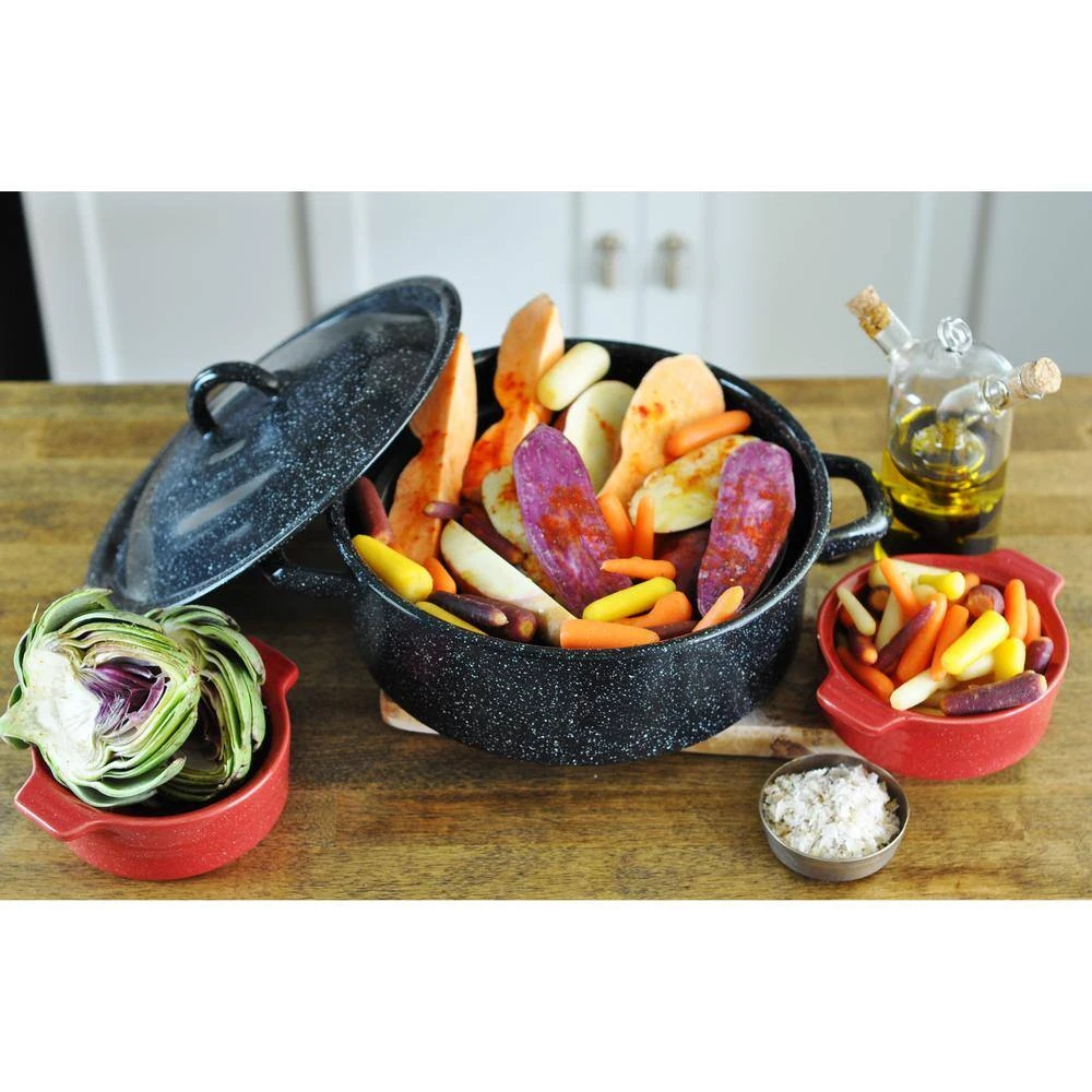 4. 5-qt. Black Enamel Steel Dutch Oven by Mirro - Image 2