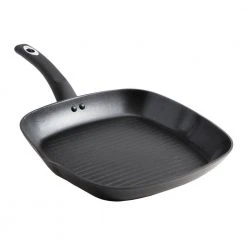 Allston 11.5 in. Aluminum Nonstick Grill Pan in Black by Oster Cuisine