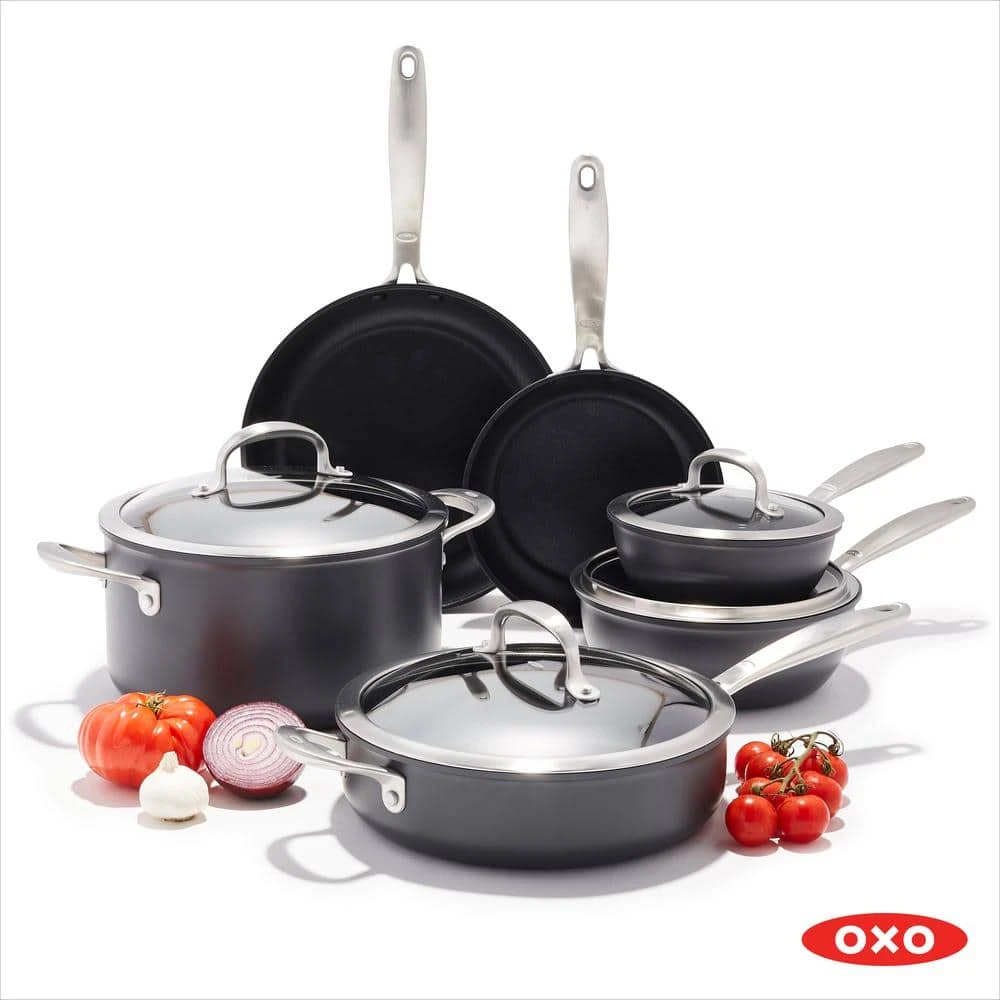 10-Piece Good Grips Pro Nonstick Hard Anodized Aluminum Cookware Set by OXO - Image 2