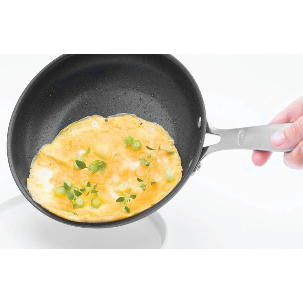 Good Grips 12 in. Hard-Anodized Aluminum Ceramic Nonstick Frying Pan in Black by OXO - Image 2