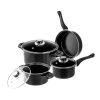 7-Piece Carbon Steel Nonstick Cookware Set in Black by Unbranded