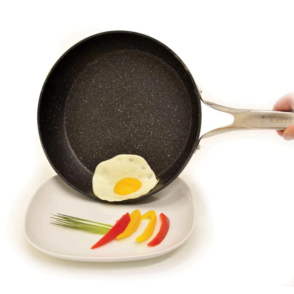 The Rock 12 in. Aluminum Nonstick Frying Pan in Black Speckle by Starfrit - Image 3