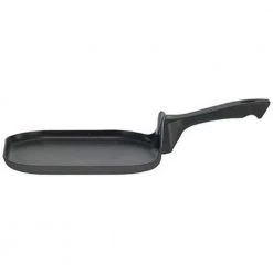 6.5 in. Aluminum Nonstick Grill Pan in Black by T-fal