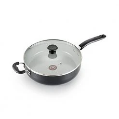 1- Piece Aluminum Jumbo Cooker Frying Pan Set With Lid by T-fal