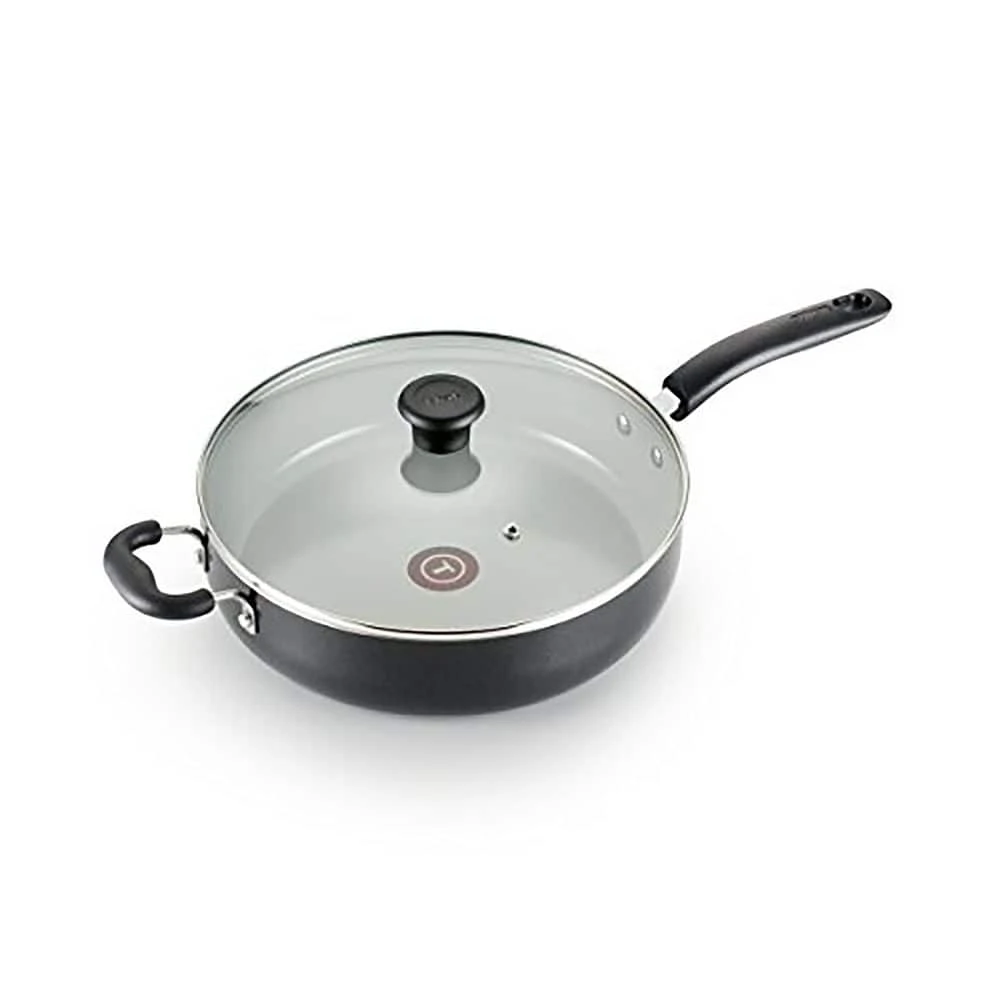 1- Piece Aluminum Jumbo Cooker Frying Pan Set With Lid by T-fal