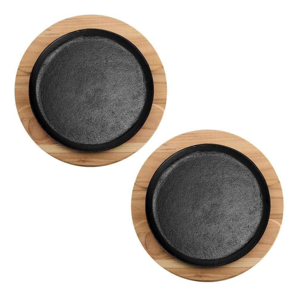 Churrasco 9 in. Cast Iron Sizzle and Serve Pan in Black 4-Pack by Tramontina - Image 2