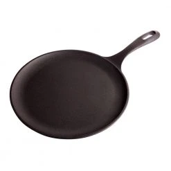 10.5 in. Cast Iron Comal Griddle and Crepe Pan, Seasoned by Victoria