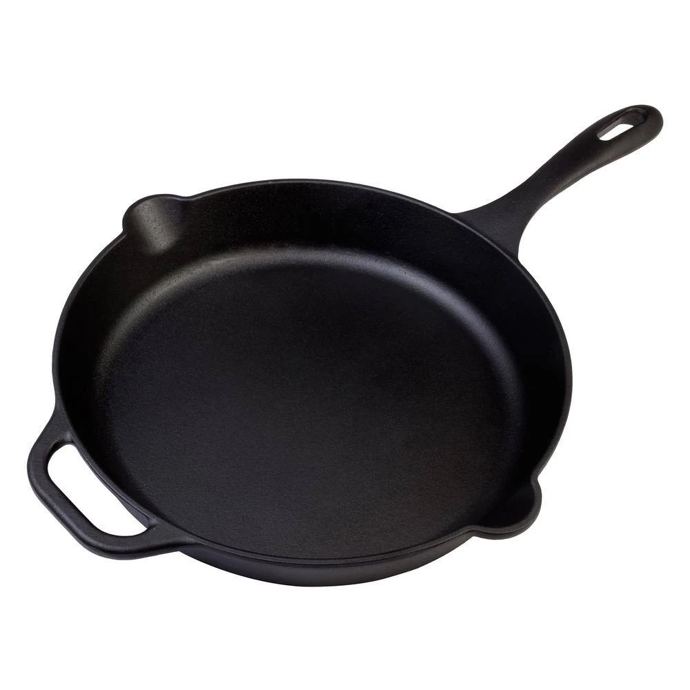 12 in. Black Cast Iron Skillet Seasoned by Victoria - Image 4