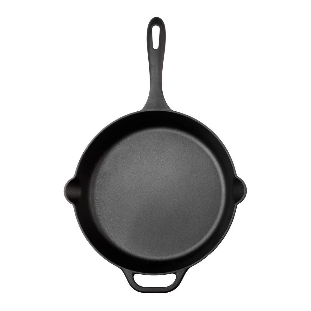 12 in. Black Cast Iron Skillet Seasoned by Victoria - Image 3