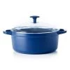 5.5QT Blue Aluminum Big Batch Dutch Oven with Lid by Blue Diamond