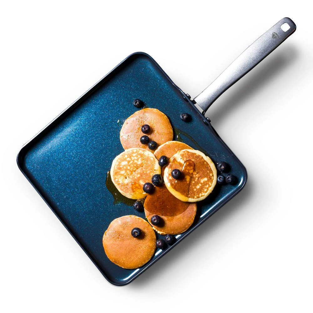 11 in. Aluminum Ceramic Nonstick Griddle in Blue by Blue Diamond - Image 4