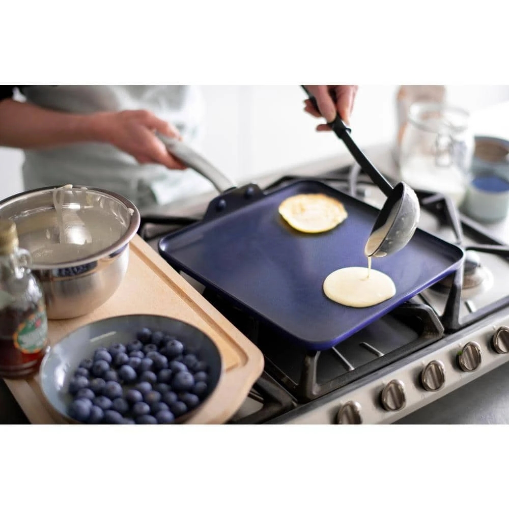 11 in. Aluminum Ceramic Nonstick Griddle in Blue by Blue Diamond - Image 2