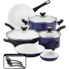 PurECOok 12-Piece Aluminum Ceramic Nonstick Cookware Set in Blue by Farberware