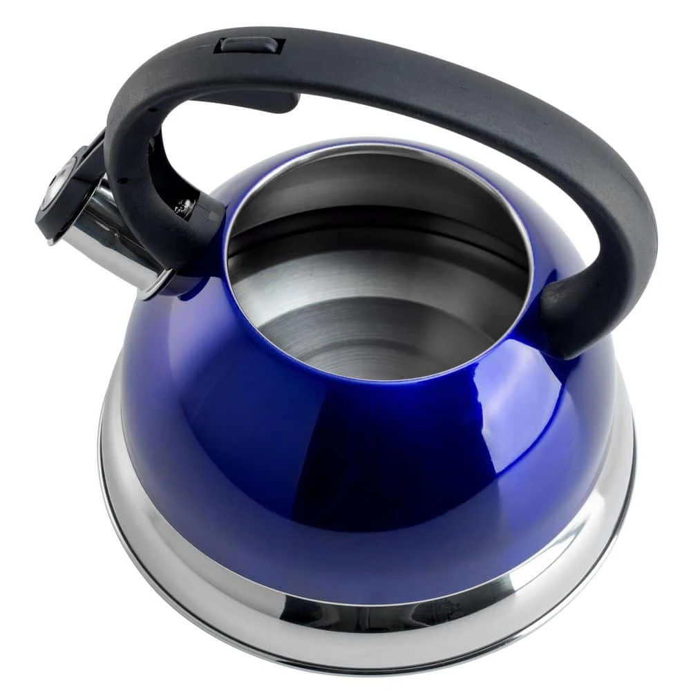 Flintshire 1.75 qt. 7-Cup Blue Stainless Steel Whistling Stovetop Tea Kettle by Mr. Coffee - Image 5