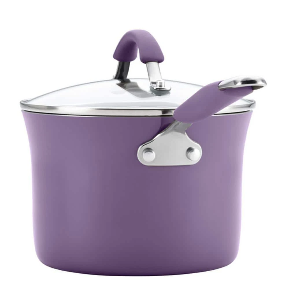 Cucina 18-Piece Aluminum Nonstick Cookware Set in Lavender by Rachael Ray - Image 4