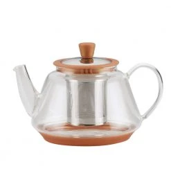 Tea Voyager Borosilicate Glass Teapot with Stainless Steel Infuser, 30-Ounce by BonJour