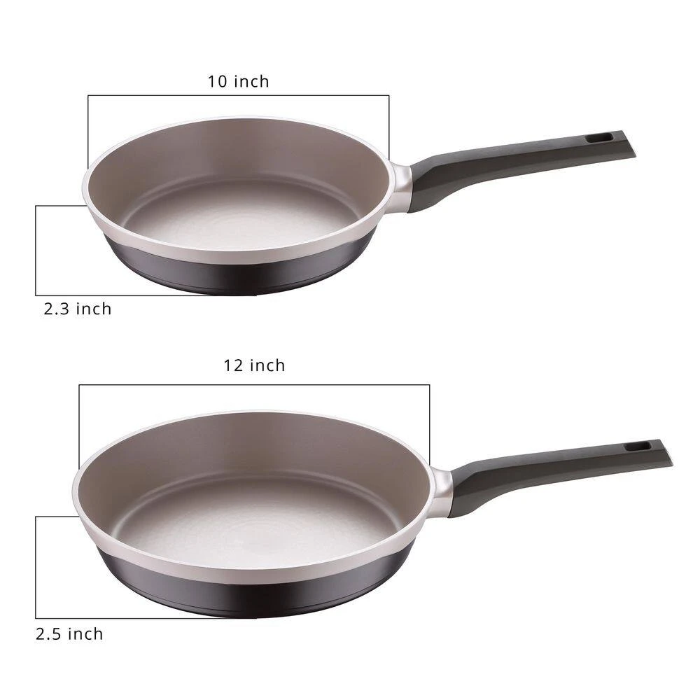 2-Piece Gastro Titanium Durable Cast Aluminum Fry Pan Set by MasterPRO - Image 8