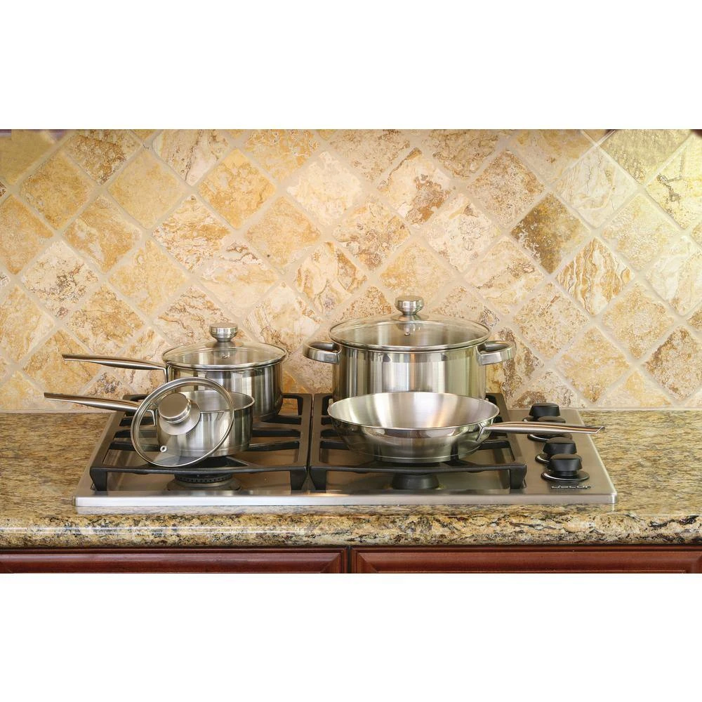 7-Piece Stainless Steel Cookware Set in Brushed Stainless Steel by ExcelSteel - Image 6