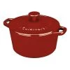 Chef's Classic 3 qt. Oval Cast Iron Dutch Oven in Cardinal Red with Lid by Cuisinart