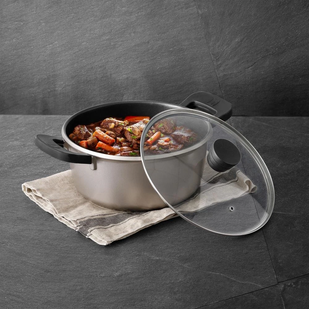 4.5 qt. Cast Aluminum Dutch Oven in Champagne with Lid by BERGNER - Image 2