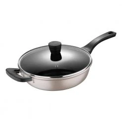4 qt. Aluminum Saute Pan with Lid by BERGNER