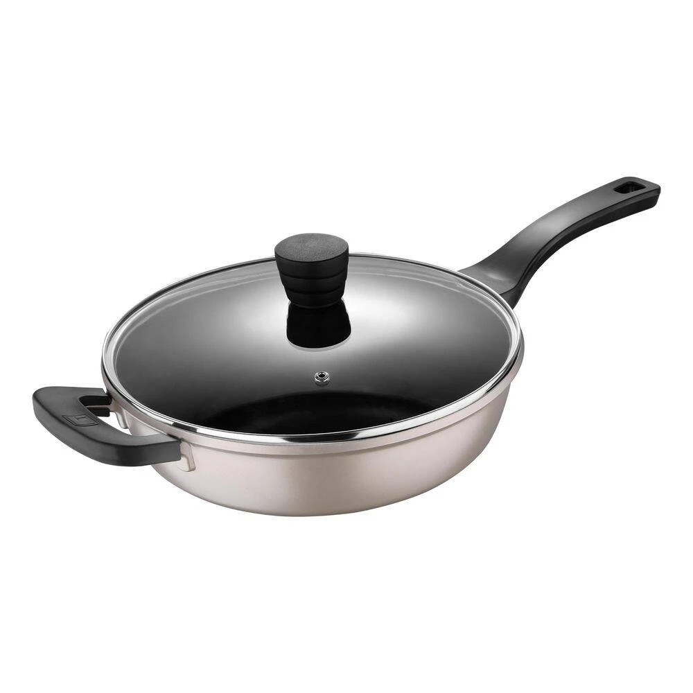 4 qt. Aluminum Saute Pan with Lid by BERGNER