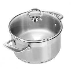 Induction 21 Steel 2 Qt. Soup Pot with Glass Lid in Stainless Steel by Chantal