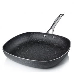 9.5 in. Aluminum Ultra-Durable Non-Stick Diamond Infused Square Fry Pan by GRANITESTONE
