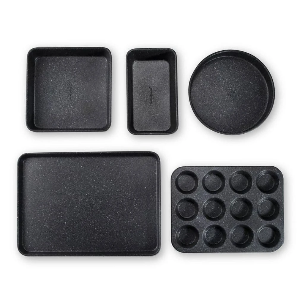 Professional 5-Piece Titanium and Diamond Infused Non-Stick Bakeware Set by GRANITESTONE