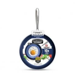 Classic Blue 10 in. Aluminum Ultra-Durable Non-Stick Diamond Infused Round Fry Pan by GRANITESTONE