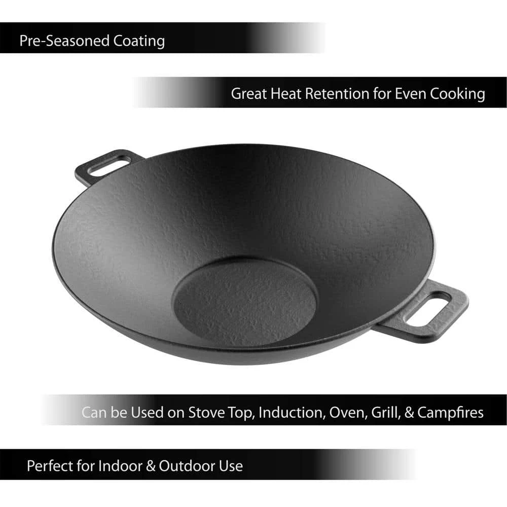 Cast Iron Wok with Handles by Classic Cuisine - Image 3