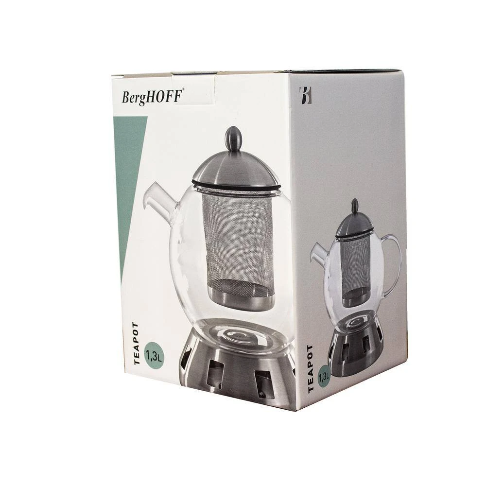 Essentials Dorado 44 oz. 4-Piece 5.5-Cups Glass Teapot by BergHOFF - Image 3