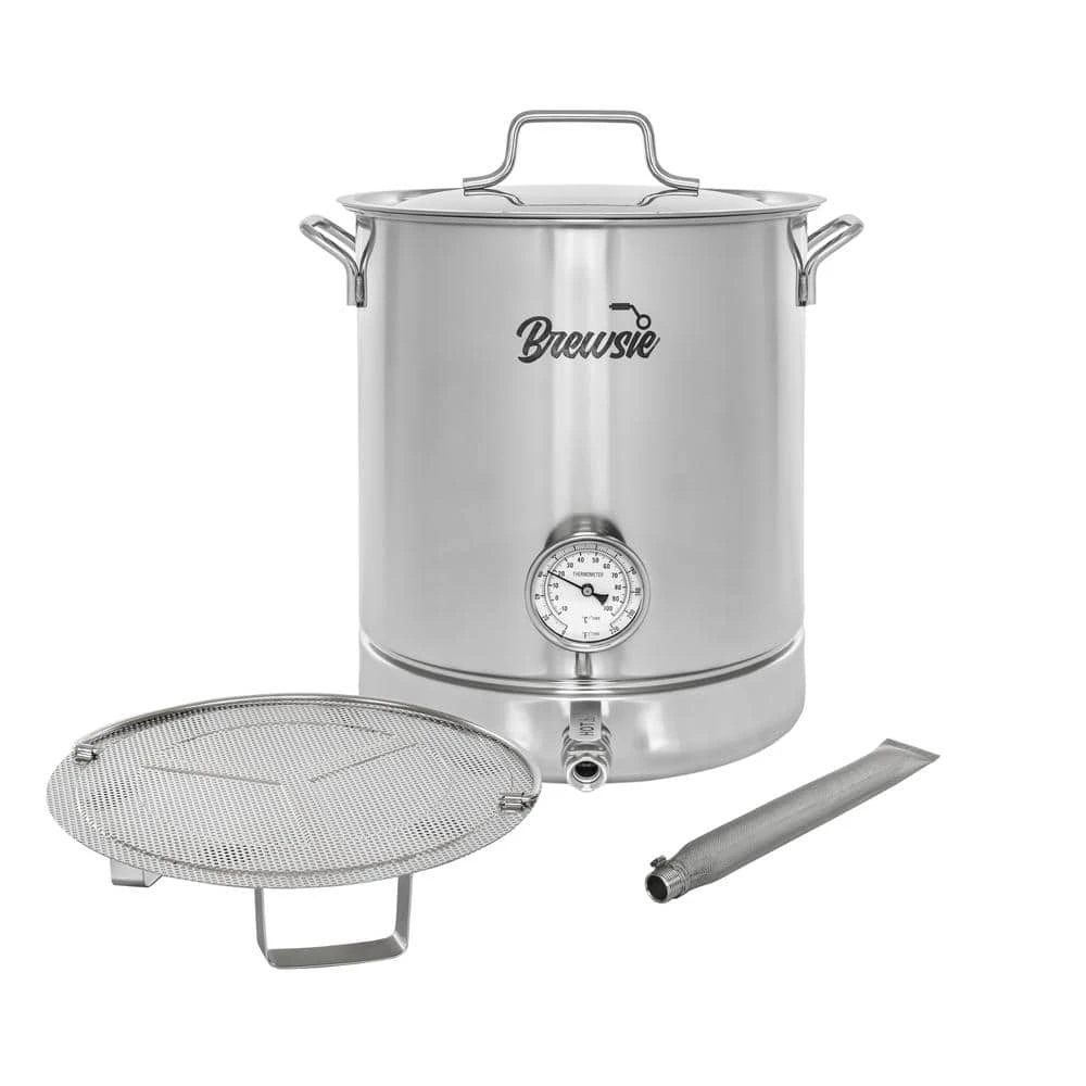 16 Gal/ 64 QT Stainless Steel Home Brew Kettle w/Dual Filtration by Concord