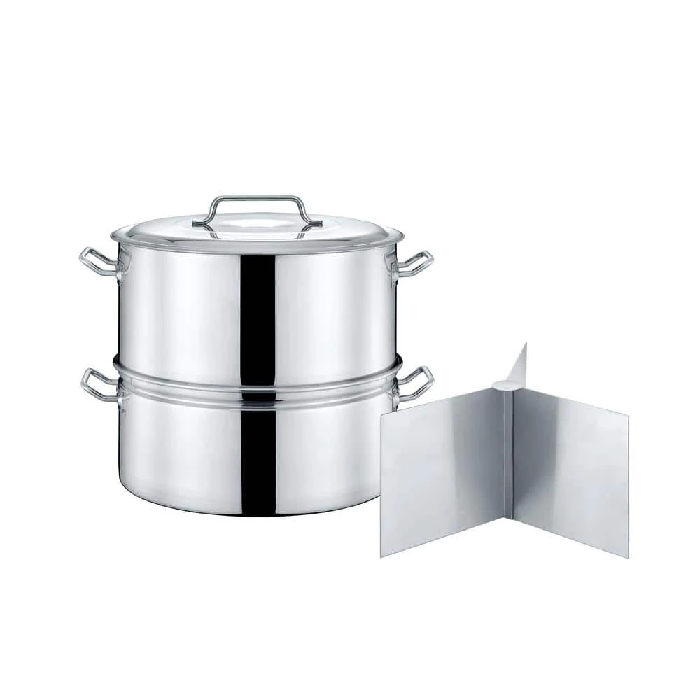 40 qt. Stainless Steel Stock Pot Steamer and Braiser Combo by Concord