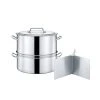 60 qt. Stainless Steel Steamer and Braiser Stock Pot Combo by Concord