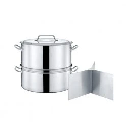 60 qt. Stainless Steel Steamer and Braiser Stock Pot Combo by Concord
