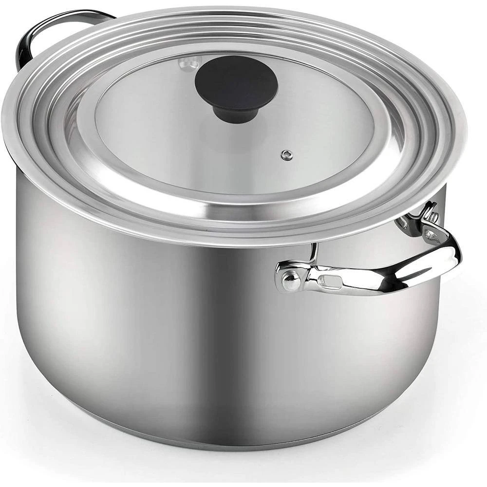 Stainless Steel Universal Lid with Glass Center Fits 8 in., 10.25 in., 11 in. and 12 in. by Cook N Home - Image 4