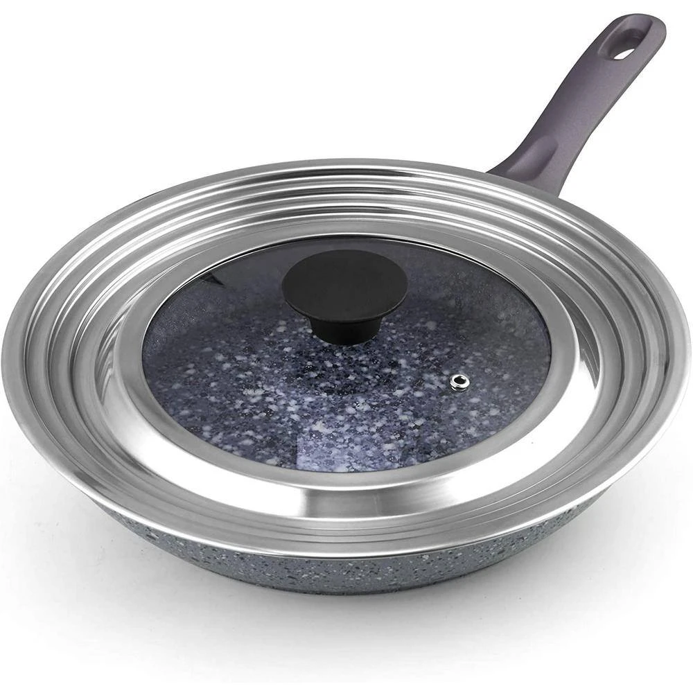 Stainless Steel Universal Lid with Glass Center Fits 8 in., 10.25 in., 11 in. and 12 in. by Cook N Home - Image 6