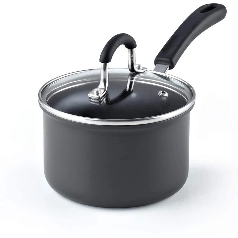 1.5 qt. /14 cm Aluminum Anodized Nonstick Saucepan by Cook N Home