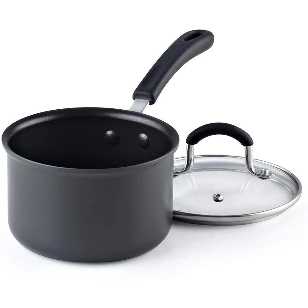 1.5 qt. /14 cm Aluminum Anodized Nonstick Saucepan by Cook N Home - Image 2
