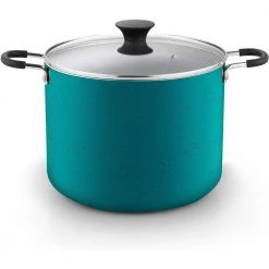 10. 5-qt. Aluminum Nonstick Stockpot, Turquoise by Cook N Home