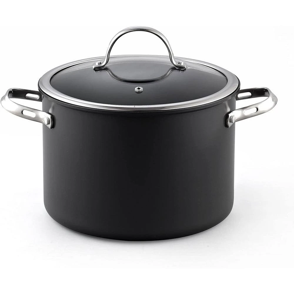 8 qt. Hard Anodized Premium Grade Aluminum Nonstick Stockpot with Cover, Black by Cooks Standard - Image 2