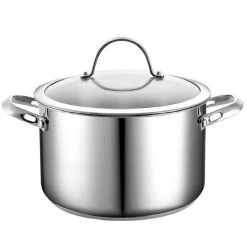 Classic 6 qt. Stainless Steel Stock Pot with Glass Lid by Cooks Standard