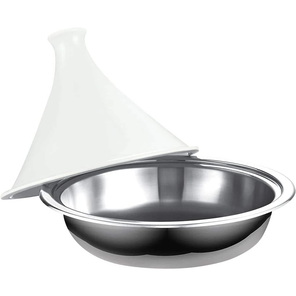 Large 14 in. Multi-Ply Clad Stainless Steel Induction Tagine Wok with Extra Glass Lid, 4.5 Quart by Cooks Standard - Image 3