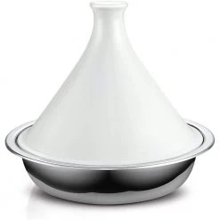 Large 14 in. Multi-Ply Clad Stainless Steel Induction Tagine Wok with Extra Glass Lid, 4.5 Quart by Cooks Standard