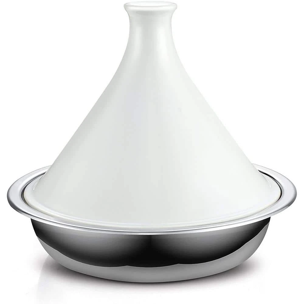 Large 14 in. Multi-Ply Clad Stainless Steel Induction Tagine Wok with Extra Glass Lid, 4.5 Quart by Cooks Standard
