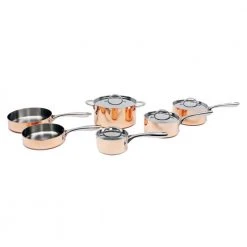 10-Piece Copper Vintage Collection Polished Cookware Set by BergHOFF